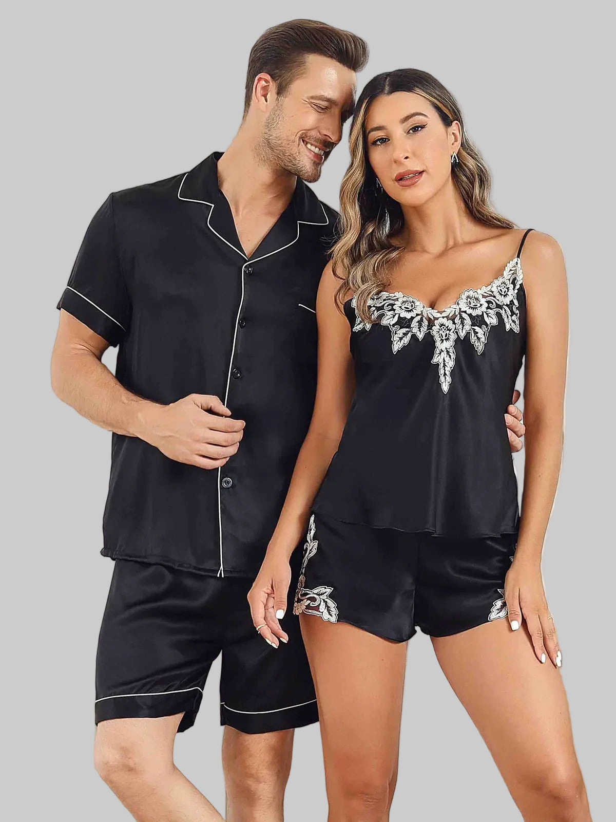 Silk Sleepwear Set | Couples (4 pcs)