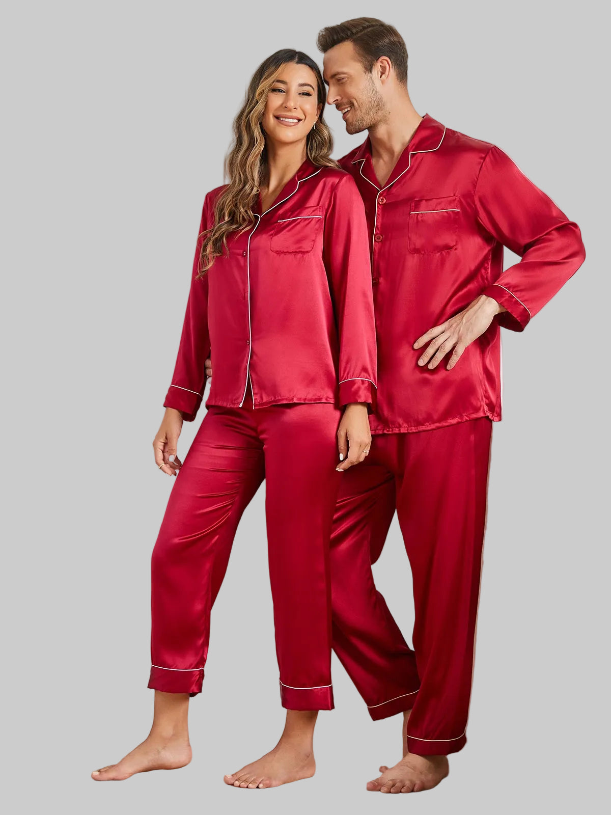 Silk Sleepwear Set | Couples (4 pcs)