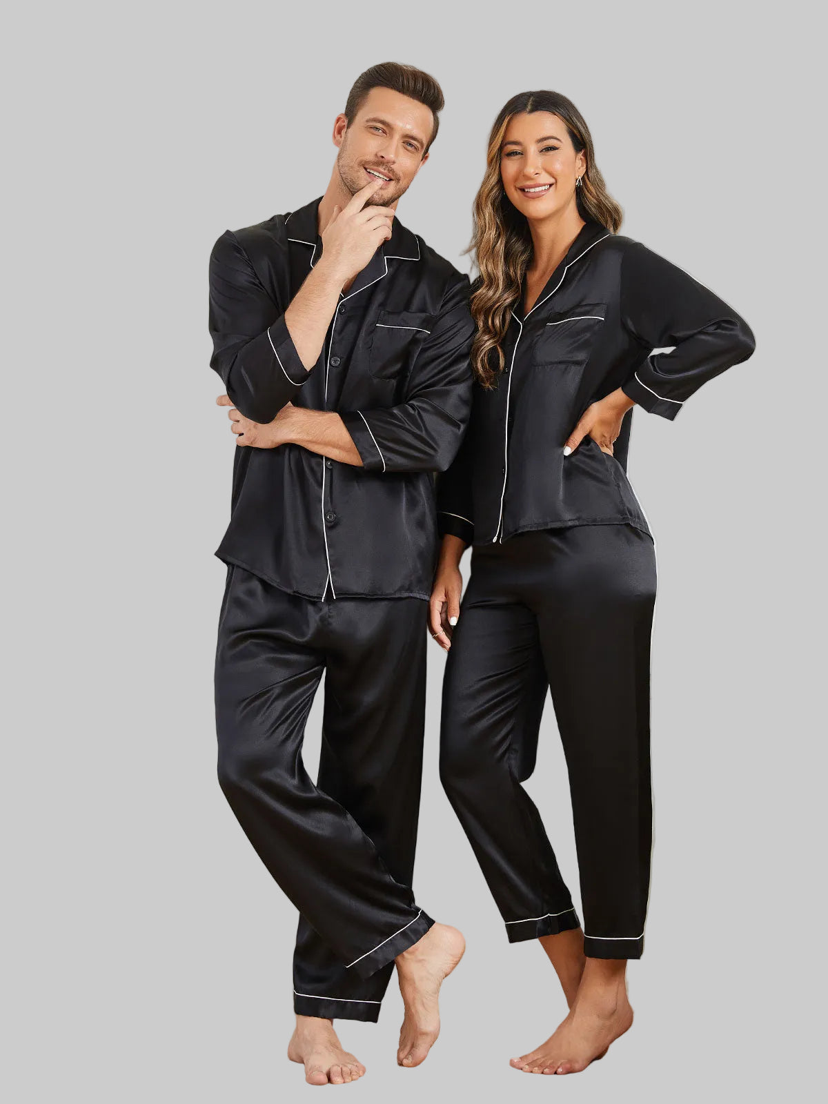Silk Sleepwear Set | Couples (4 pcs)