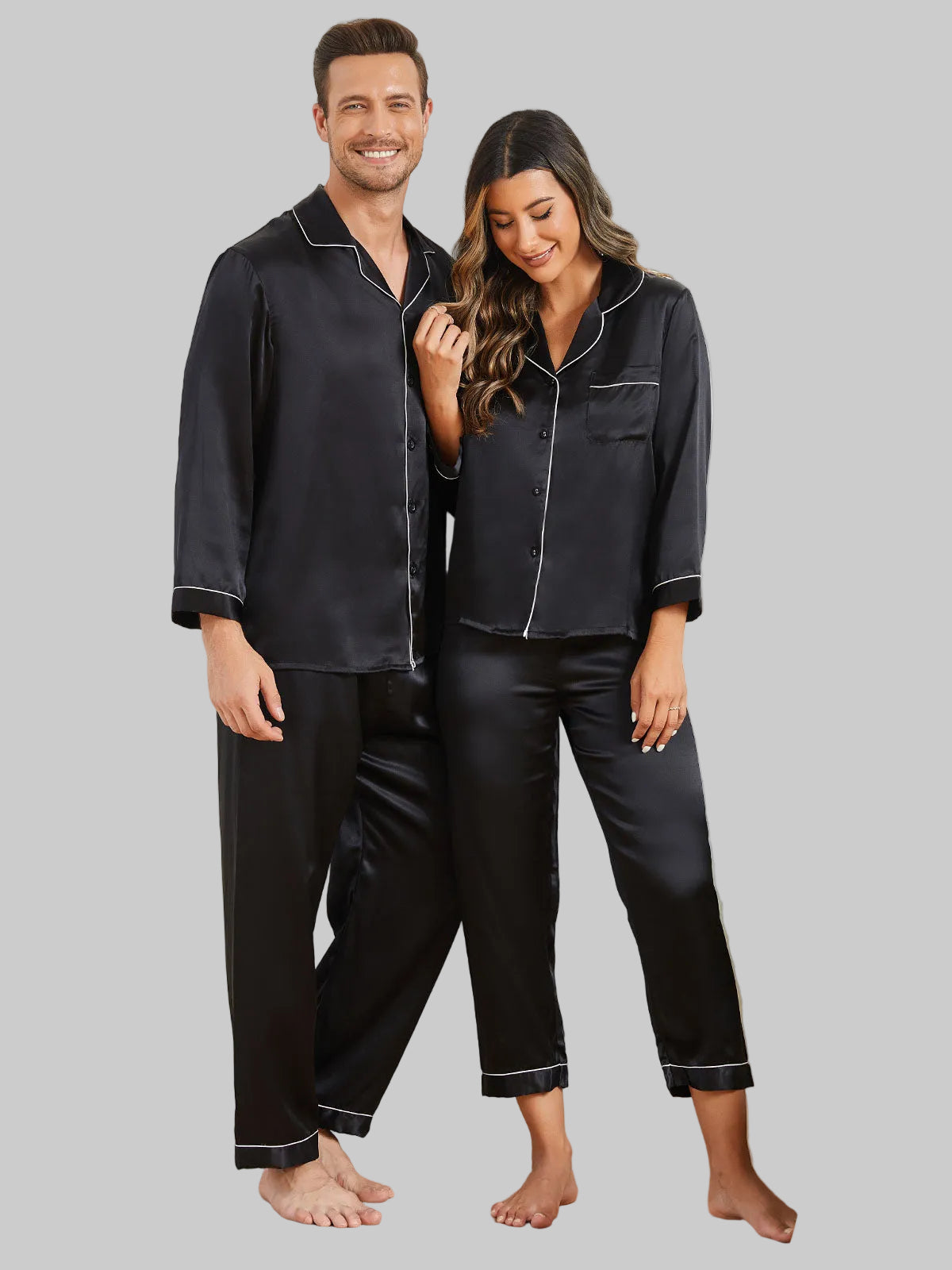 Silk Sleepwear Set | Couples (4 pcs)