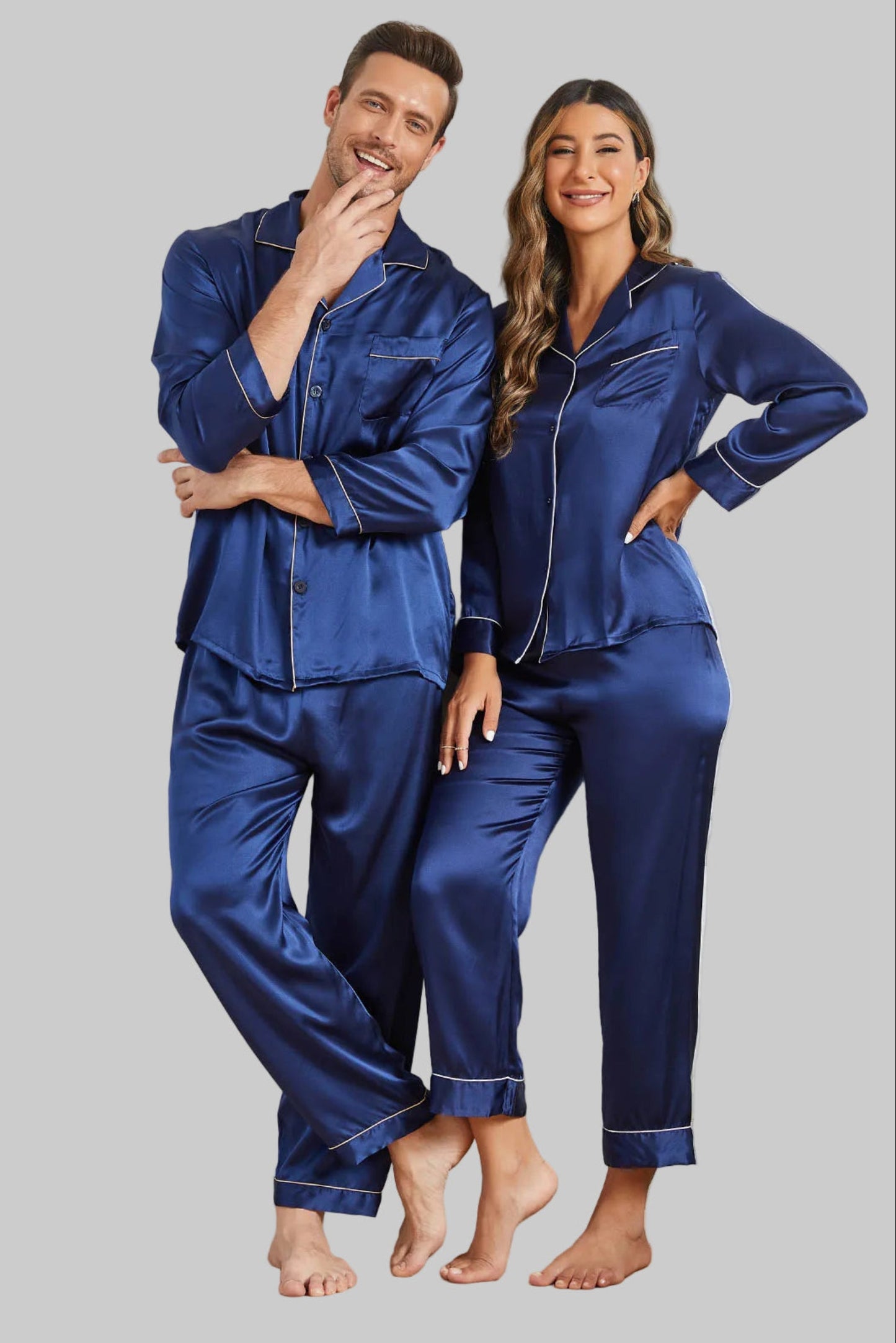 Silk Sleepwear Set | Couples (4 pcs)