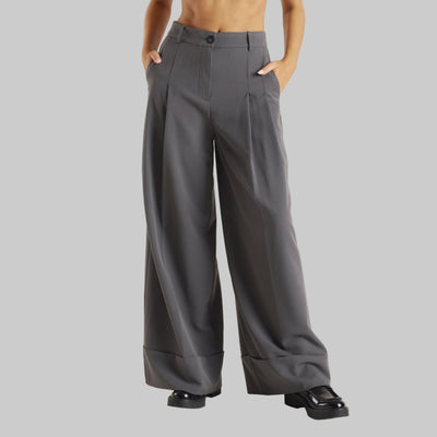 Tailored Trousers | Turn-Up Elegant Fit