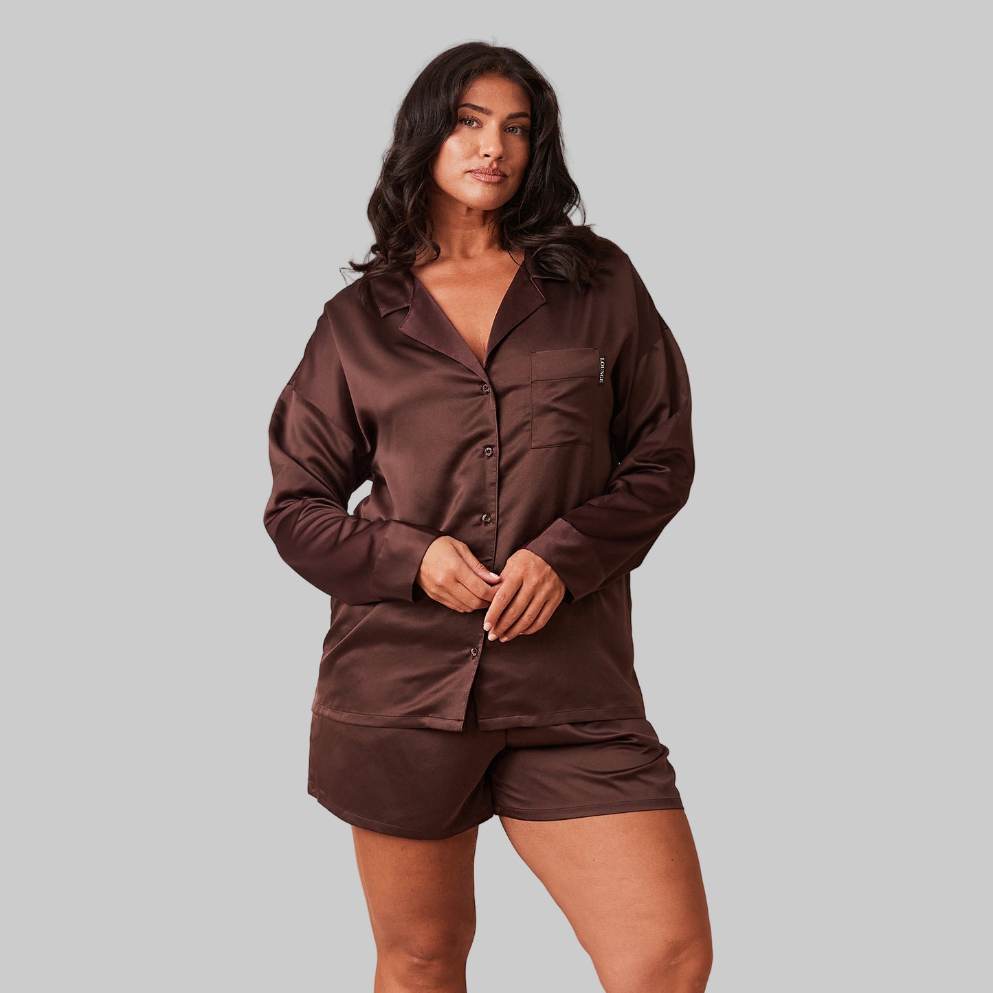 Classic Satin Pyjama Shirt | Elegant Relaxed Fit