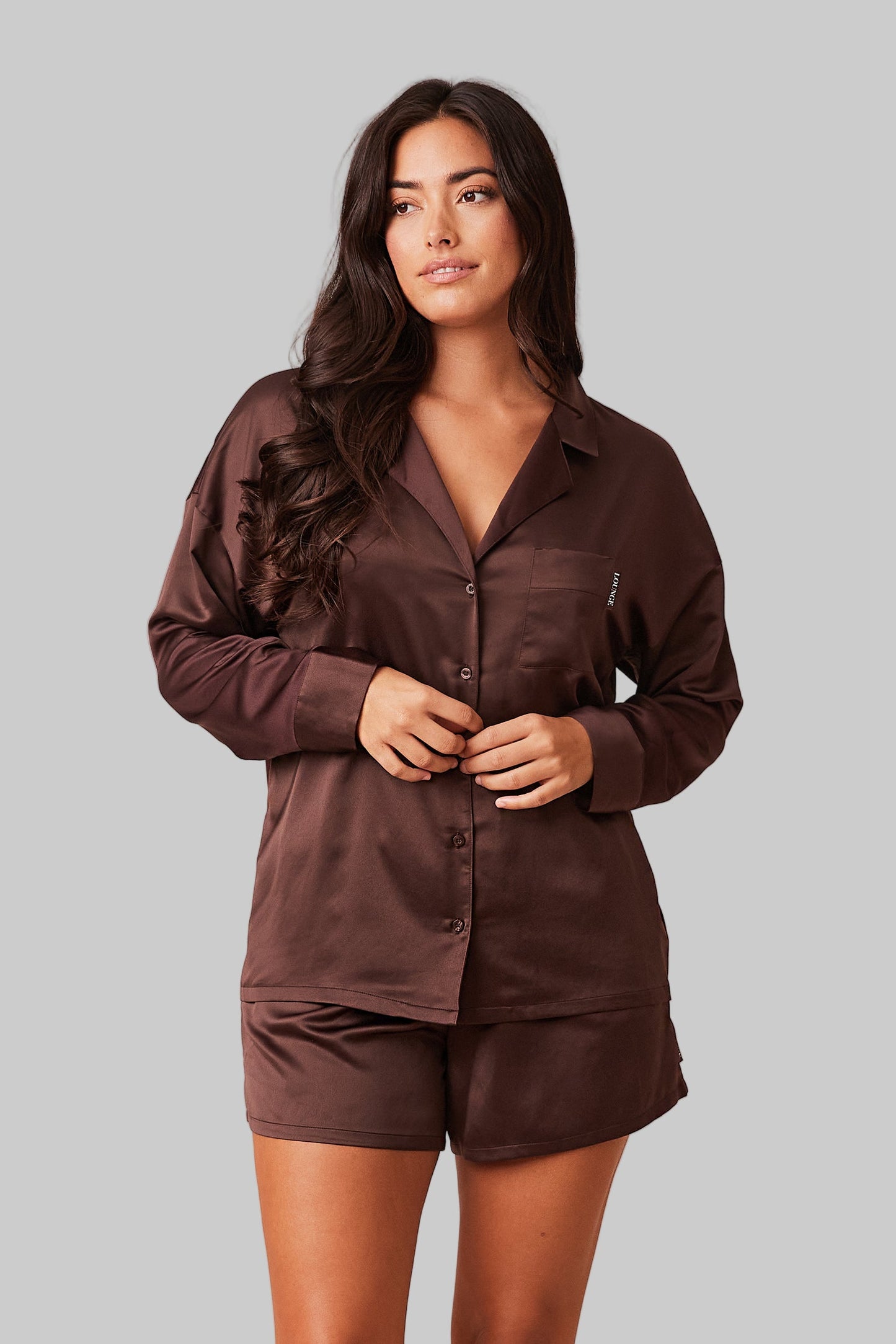 Classic Satin Pyjama Shirt | Elegant Relaxed Fit