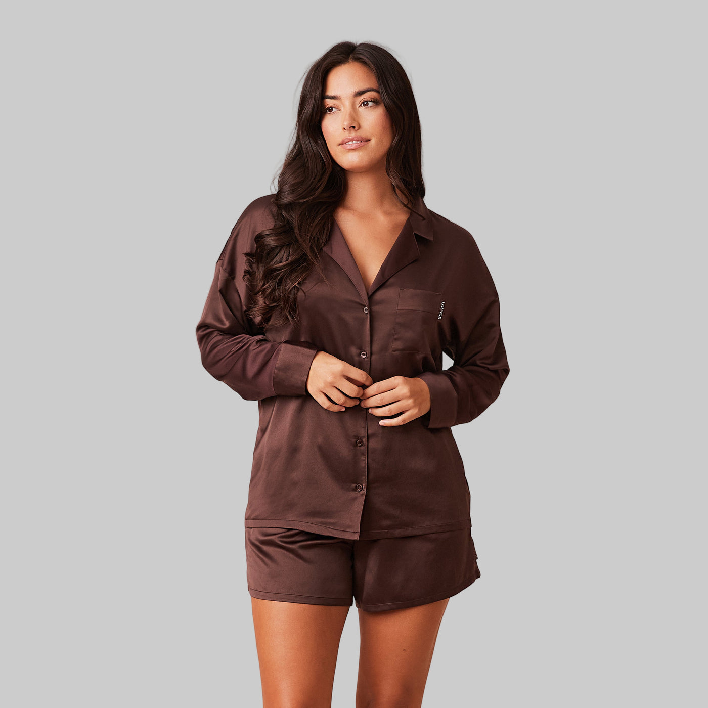 Classic Satin Pyjama Shirt | Elegant Relaxed Fit