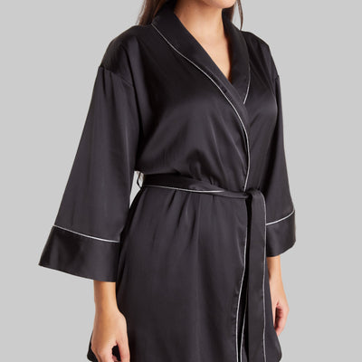 SparkleGlam Satin Robe | Luxurious Morning Feel