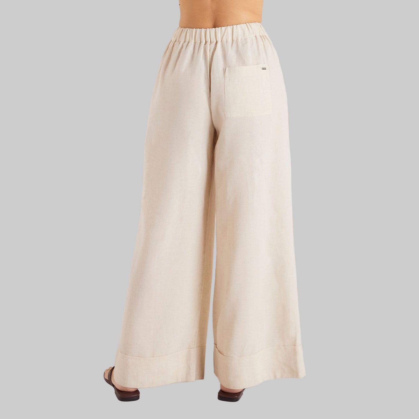 Linen Blend Trousers | Wide-Leg Elegant Fit