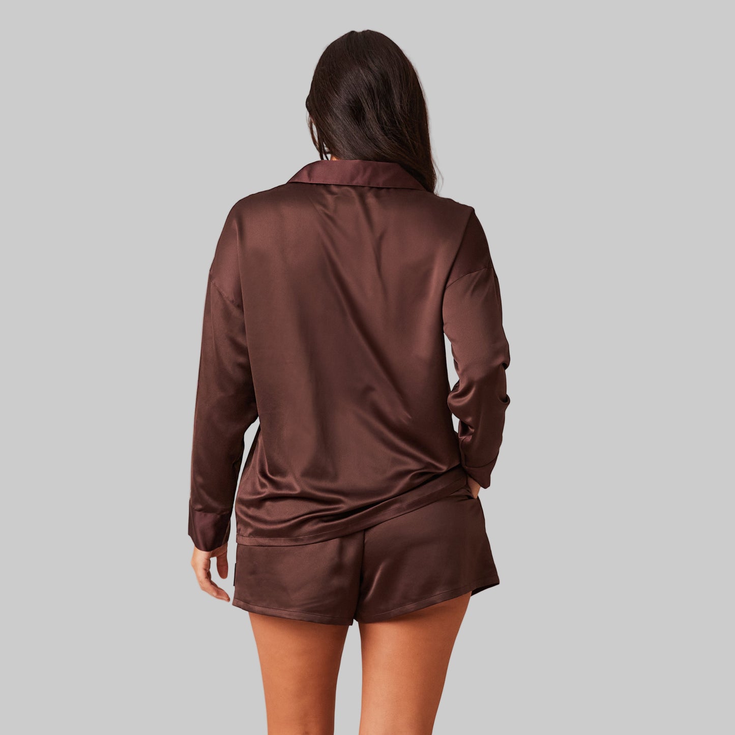 Classic Satin Pyjama Shirt | Elegant Relaxed Fit