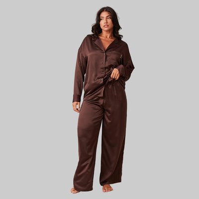Classic Satin Pyjama Shirt | Elegant Relaxed Fit