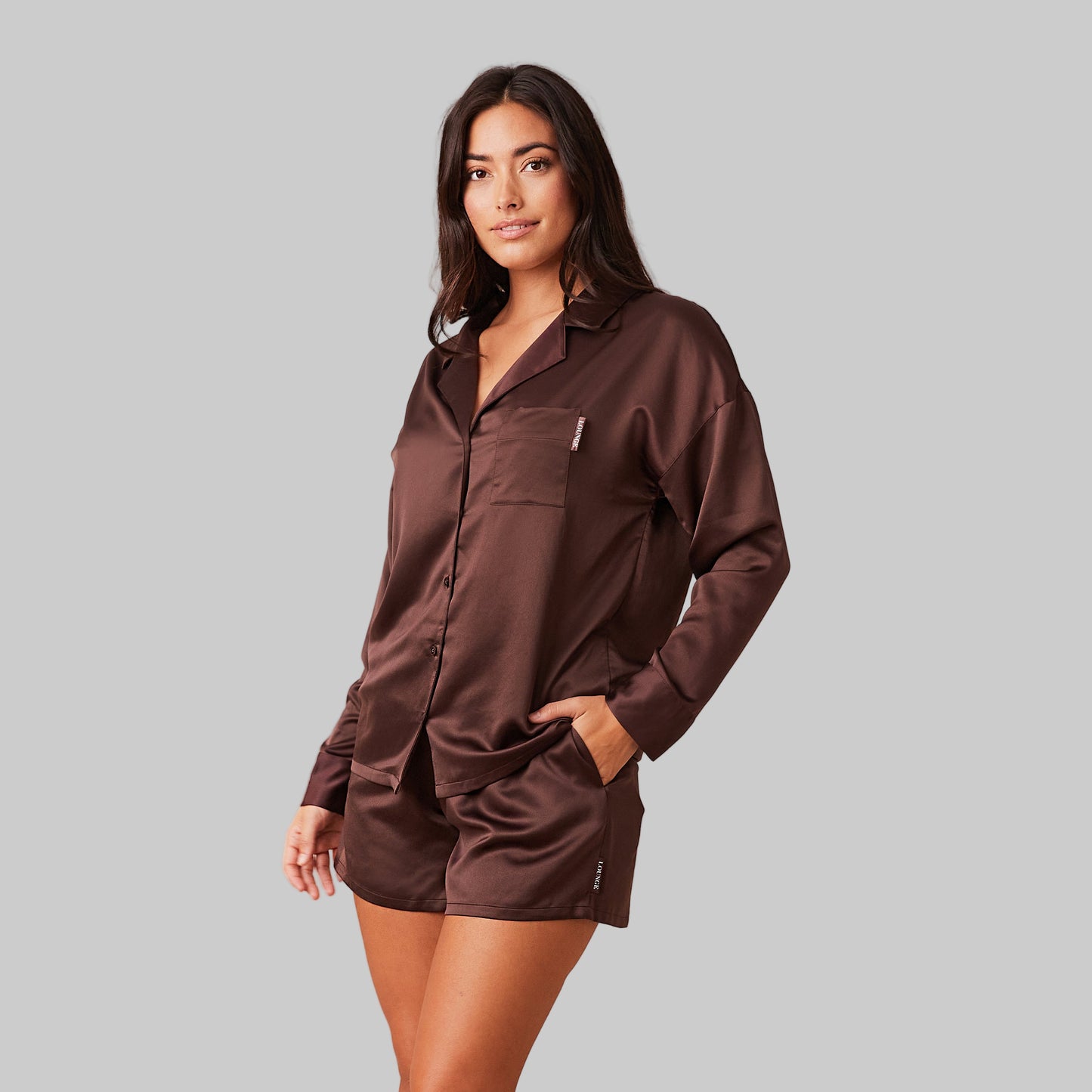Classic Satin Pyjama Shirt | Elegant Relaxed Fit