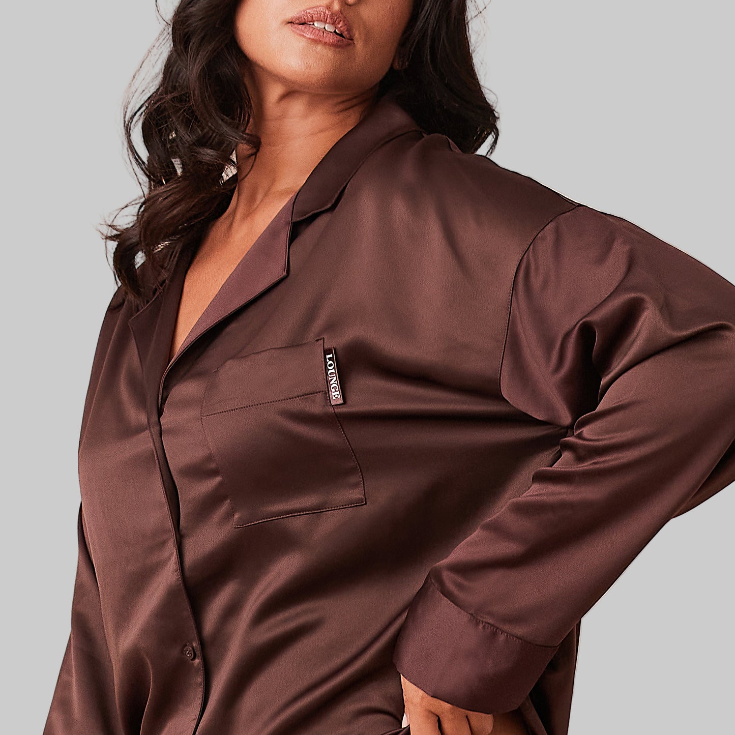 Classic Satin Pyjama Shirt | Elegant Relaxed Fit