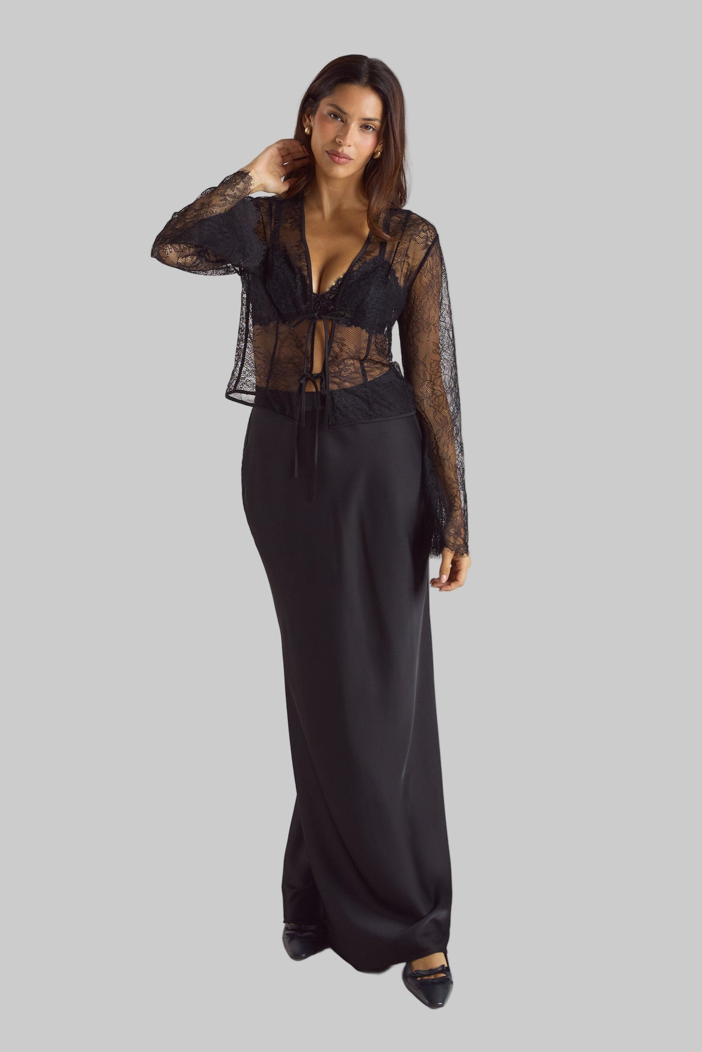 Mimi Satin Maxi Skirt | Elegant Flowing Design