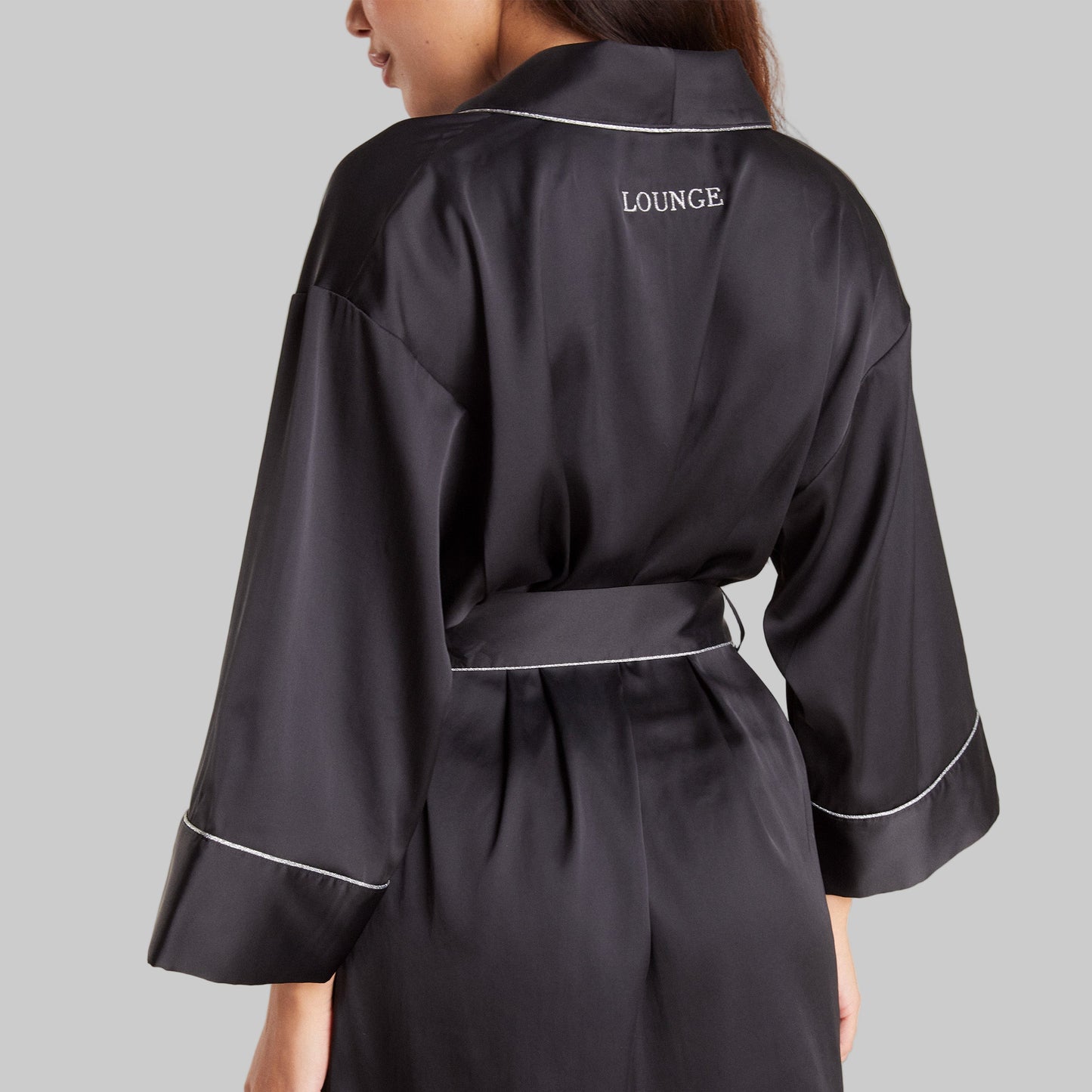 SparkleGlam Satin Robe | Luxurious Morning Feel