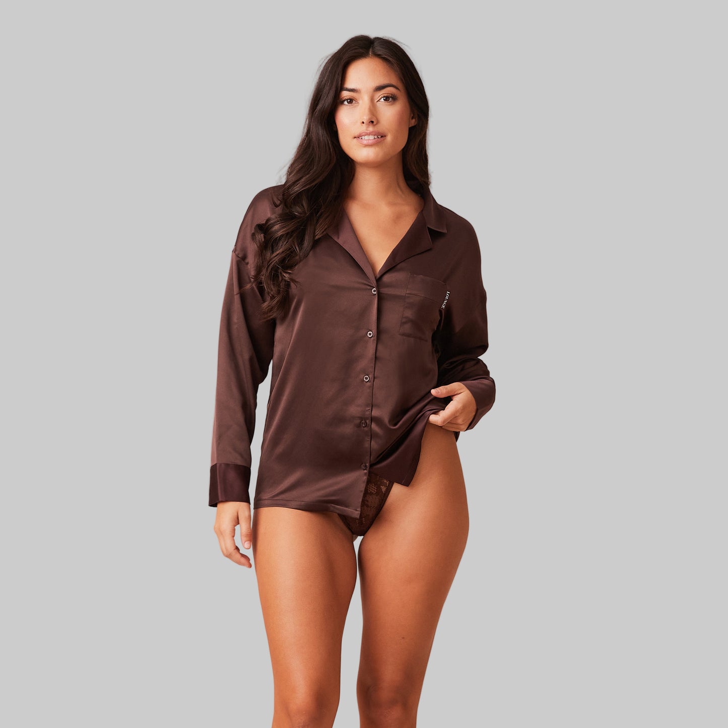 Classic Satin Pyjama Shirt | Elegant Relaxed Fit