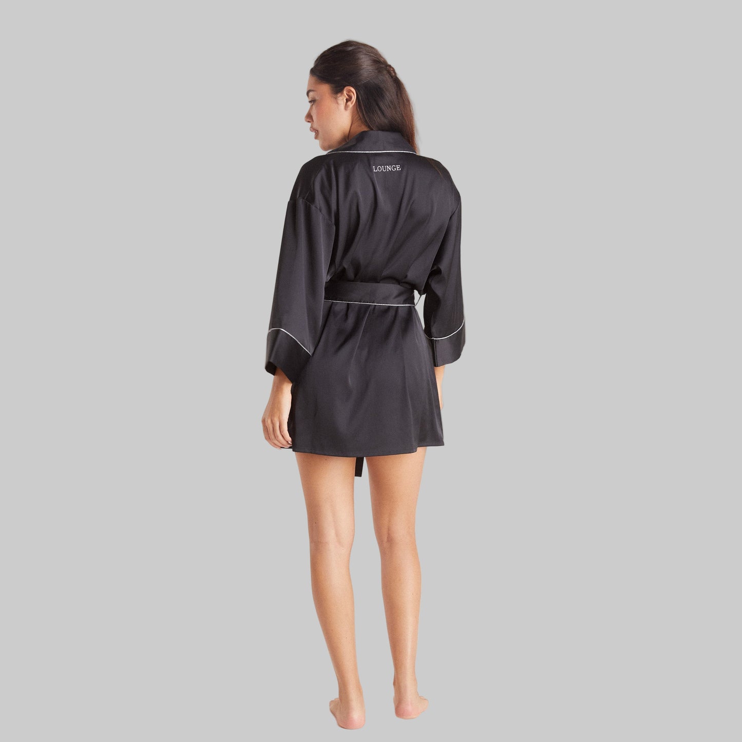 SparkleGlam Satin Robe | Luxurious Morning Feel
