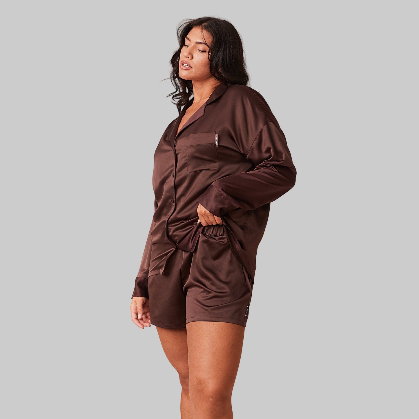 Classic Satin Pyjama Shirt | Elegant Relaxed Fit