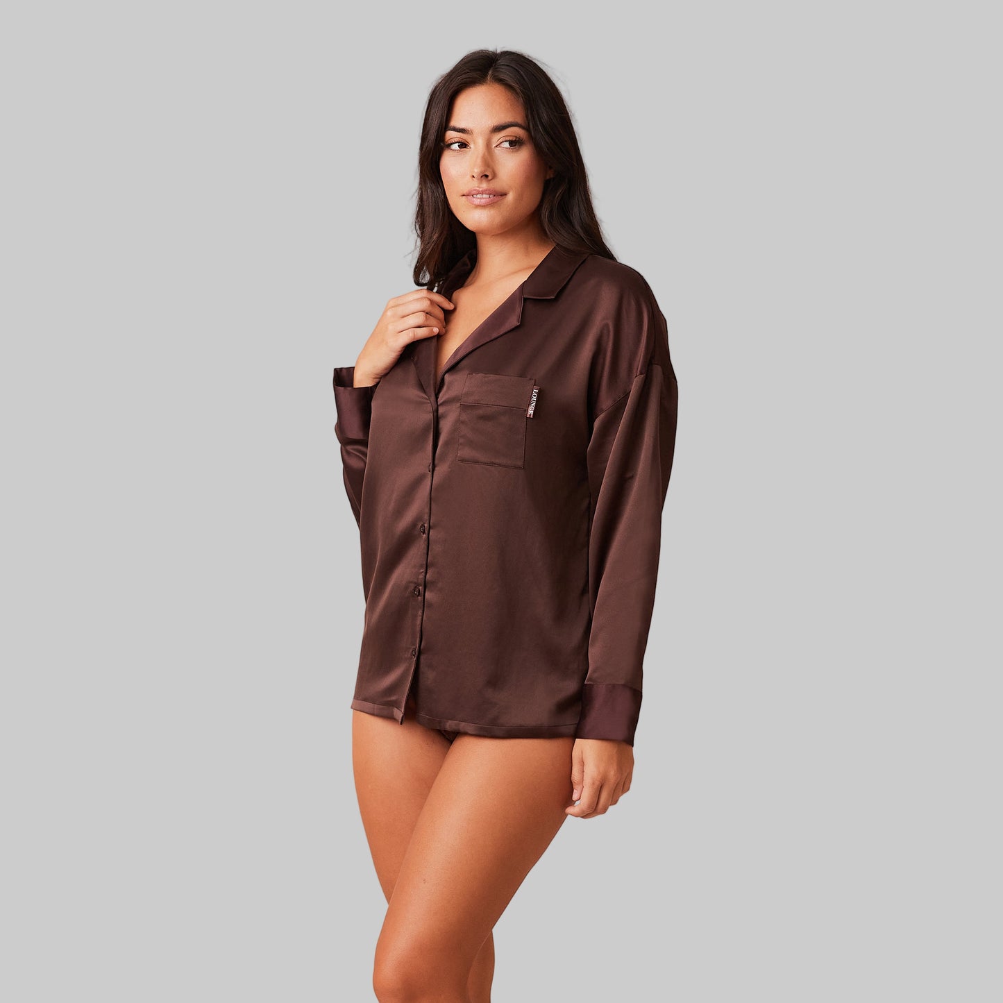 Classic Satin Pyjama Shirt | Elegant Relaxed Fit