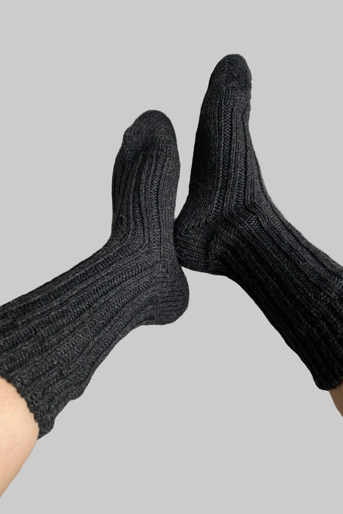 Alpaca Socks | Soft Warm Knit – Anthracite