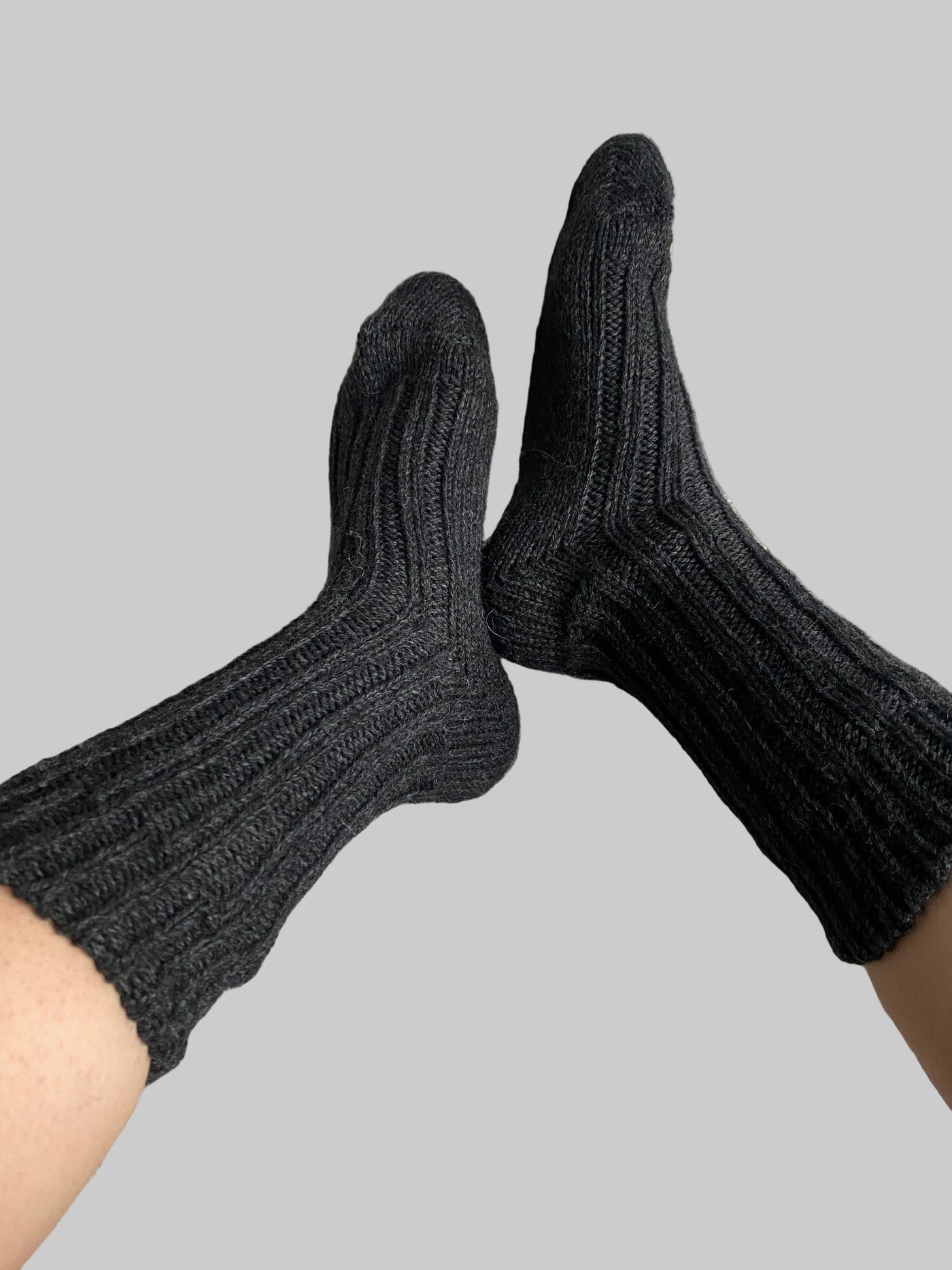Alpaca Socks | Soft Warm Knit – Anthracite