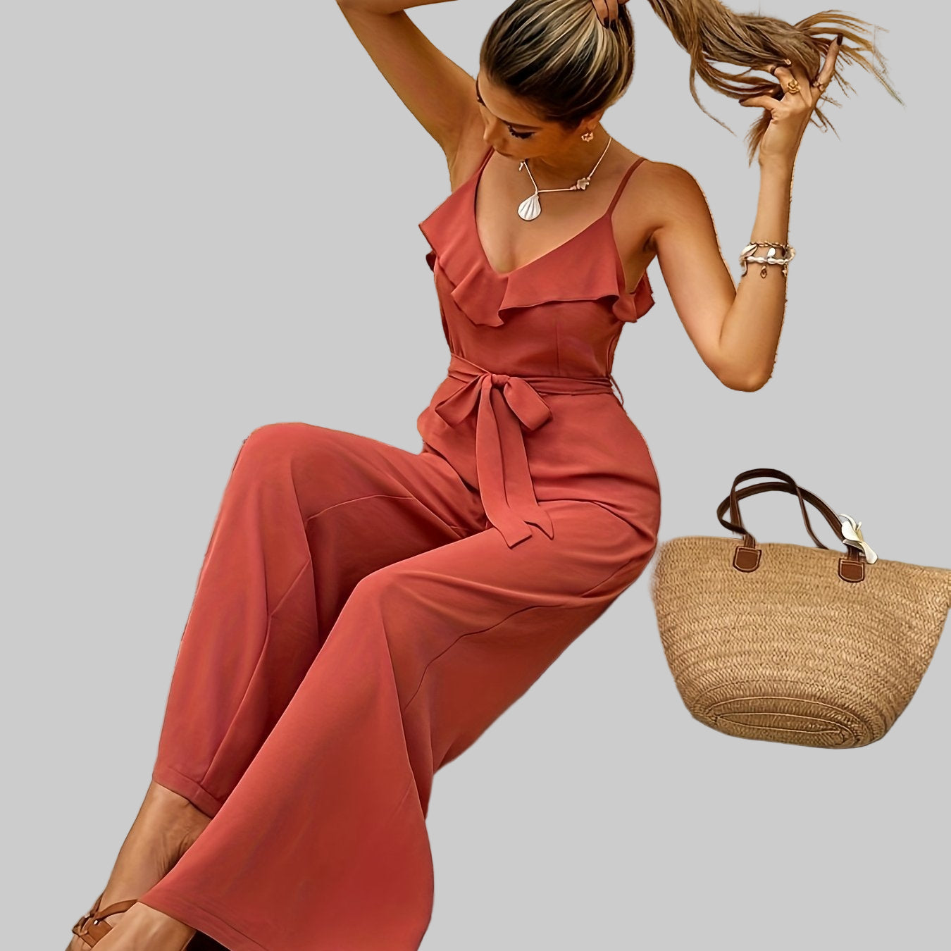 Jumpsuit | Wide Leg & Elastic Waist