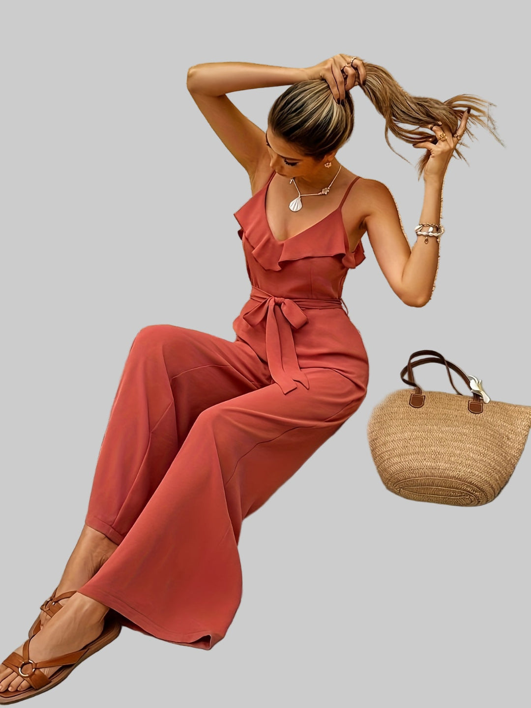 Jumpsuit | Wide Leg & Elastic Waist