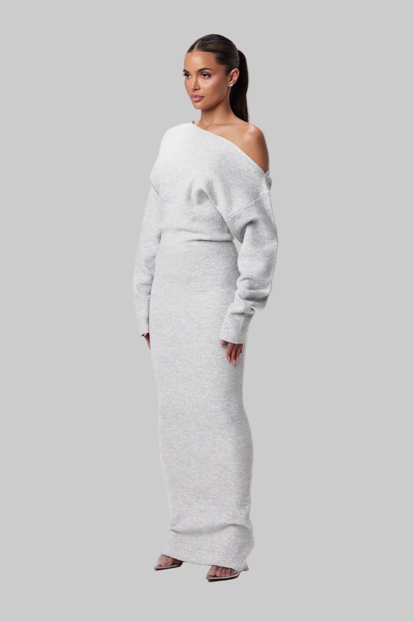 Serena Knit | Off-Shoulder Long Dress