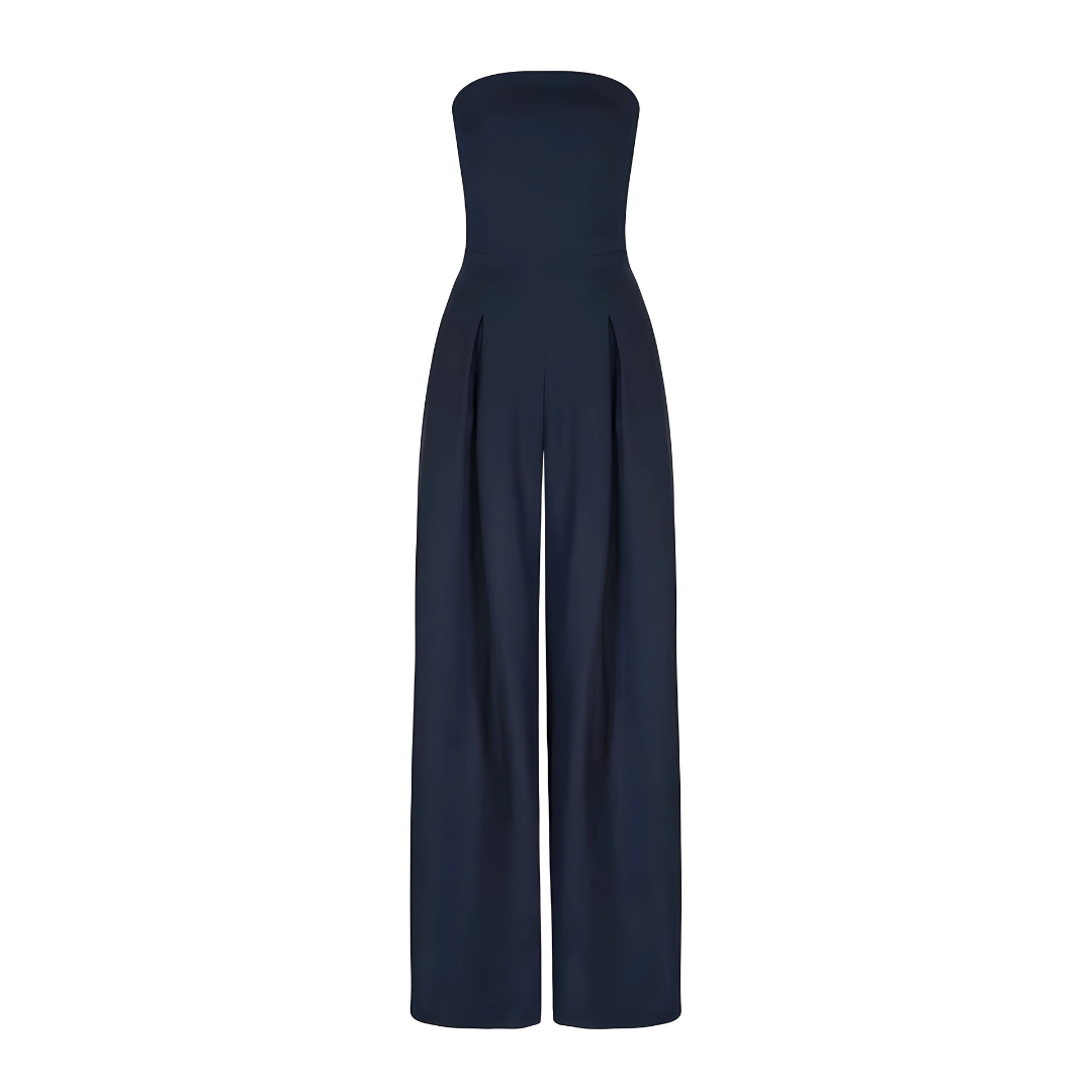 Elegant Ease | Wide-Leg Strapless Jumpsuit
