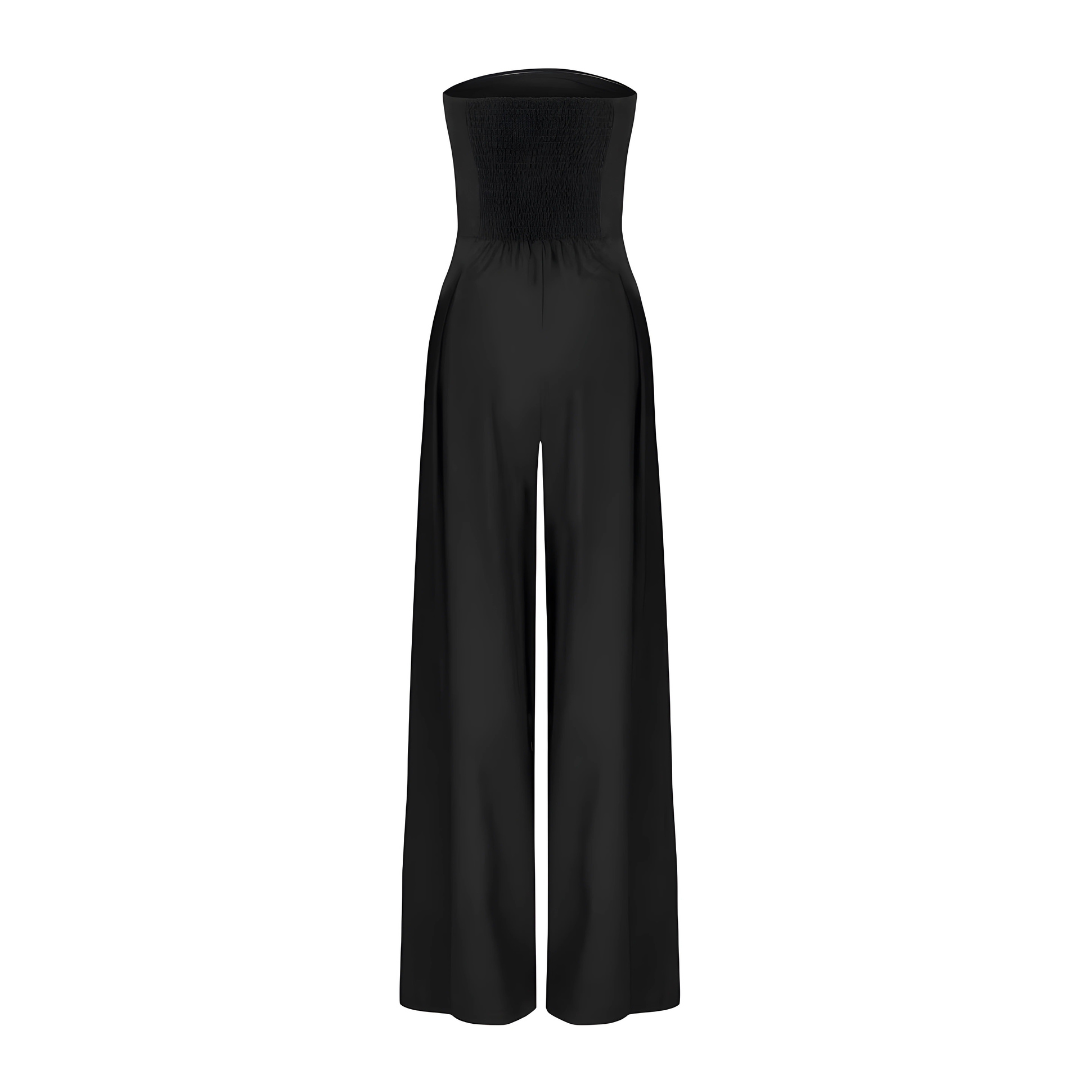 Elegant Ease | Wide-Leg Strapless Jumpsuit