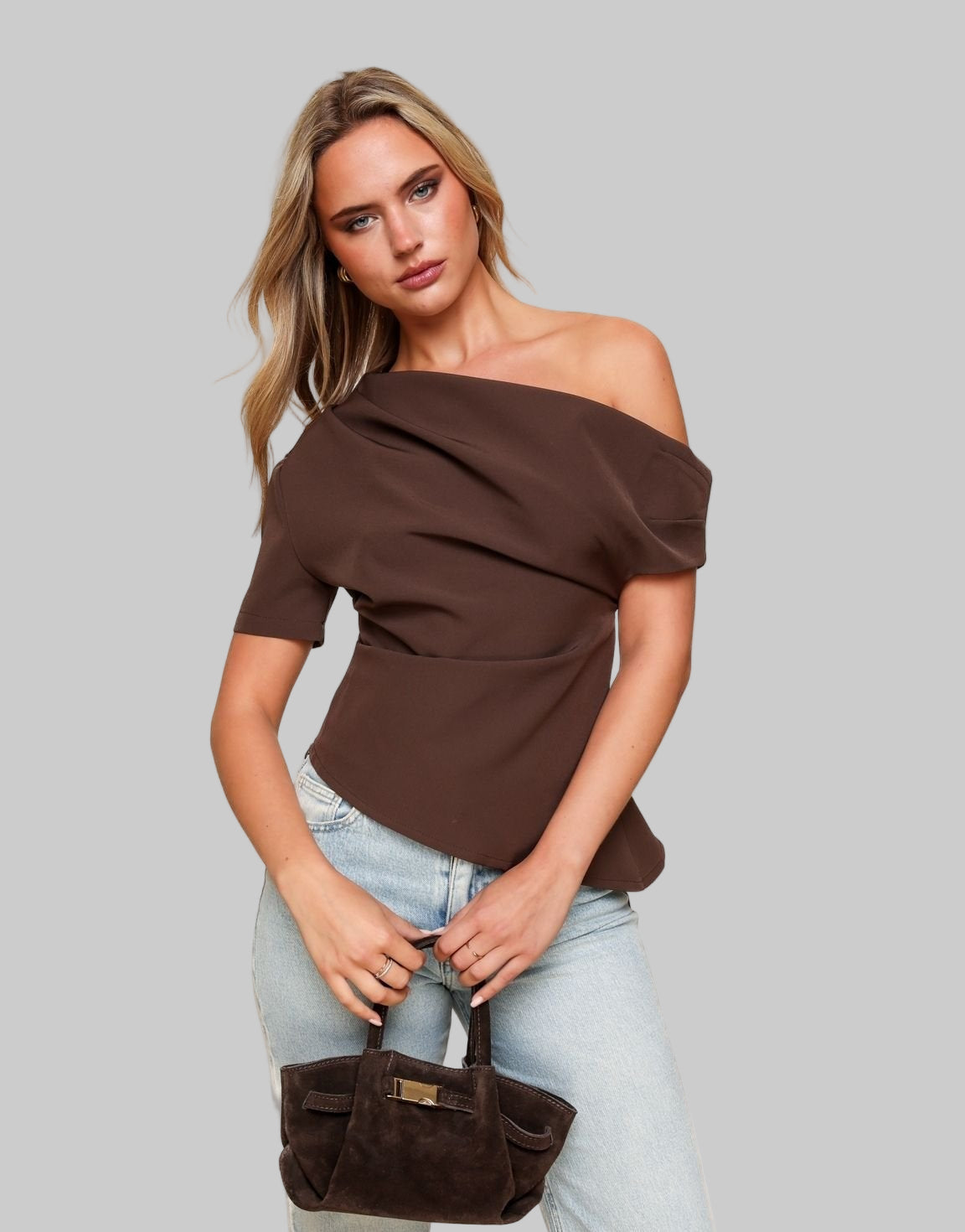 DrapeEase Off-Shoulder Top | Effortless Allure & Comfort