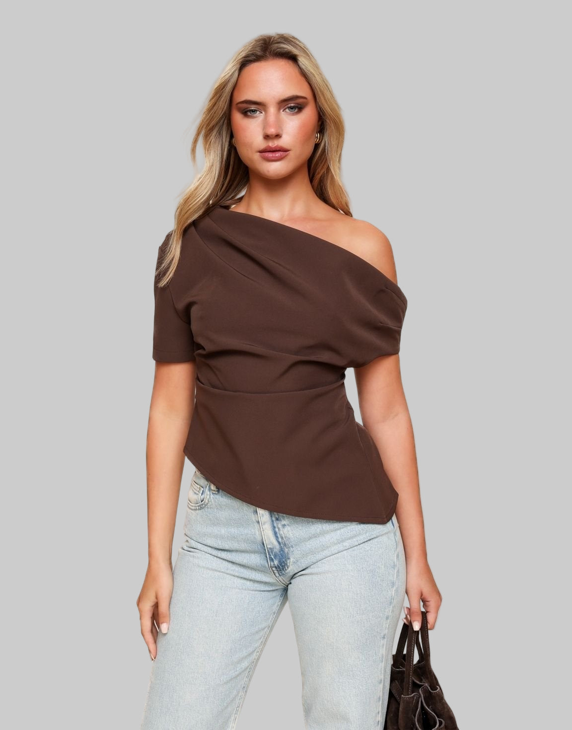 DrapeEase Off-Shoulder Top | Effortless Allure & Comfort