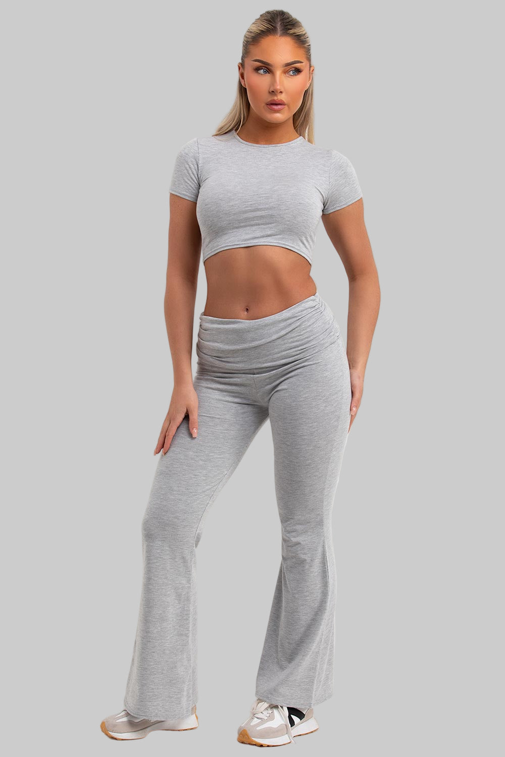 Fold Over Flared Trousers | Top Co-Ord Set