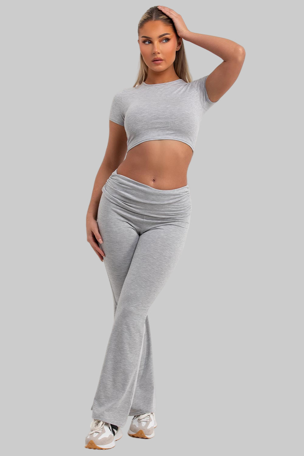 Fold Over Flared Trousers | Top Co-Ord Set