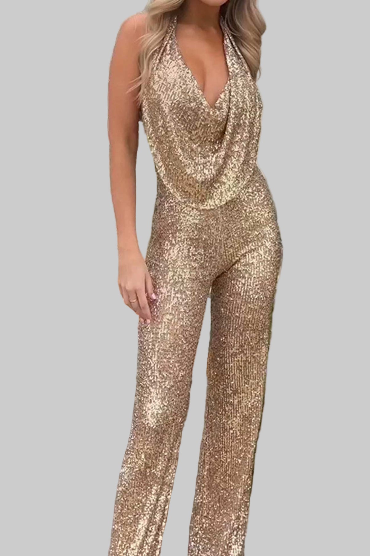 Antonette Jumpsuit | Glamorous Sequin Design