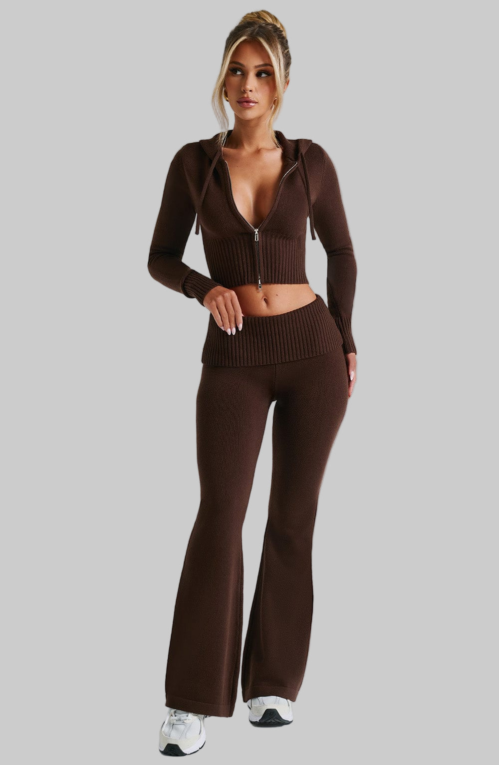 Portia Knit Pants | Ribbed Knit Trousers