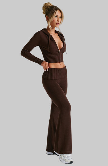 Portia Knit Pants | Ribbed Knit Trousers