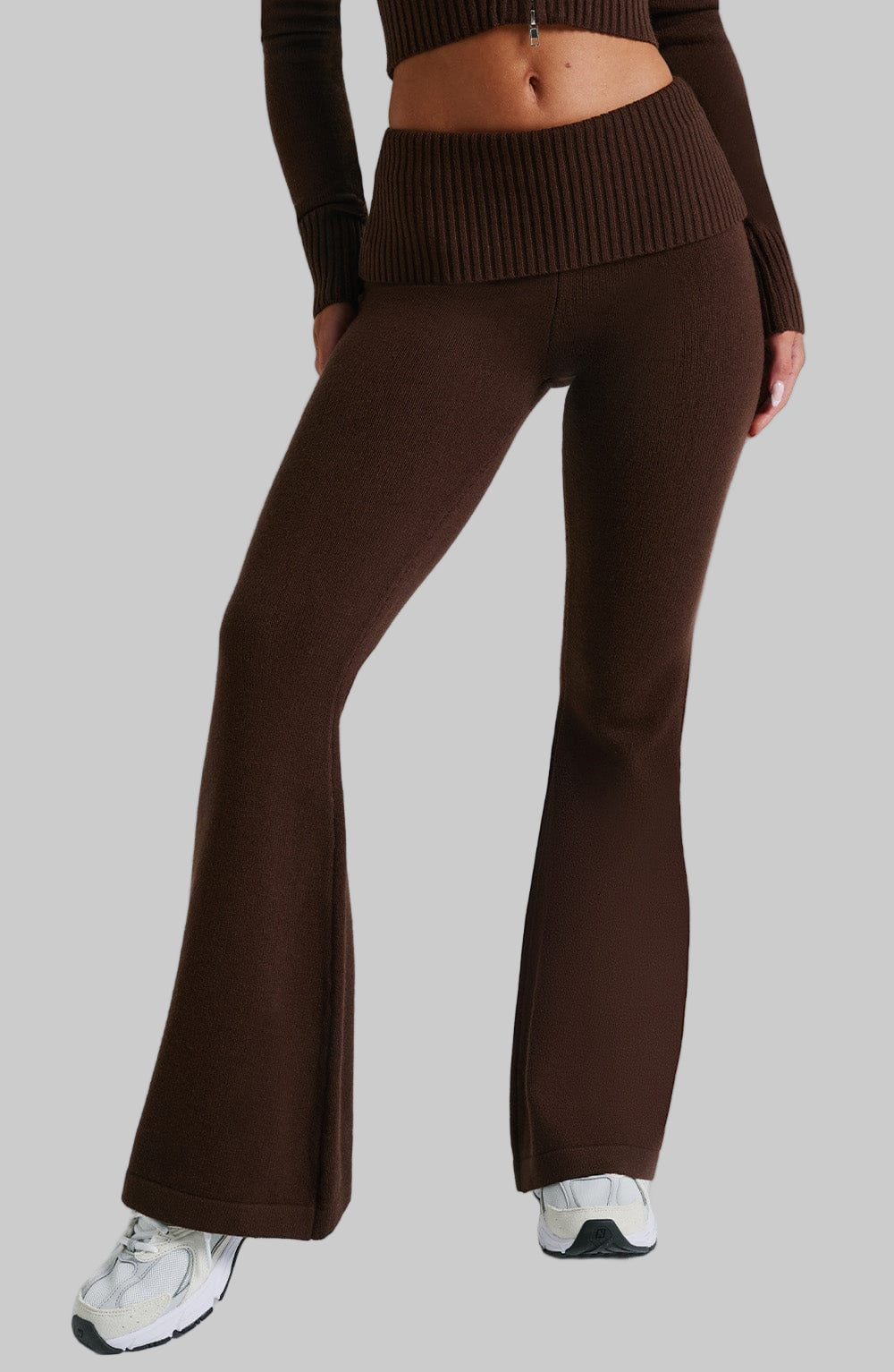 Portia Knit Pants | Ribbed Knit Trousers