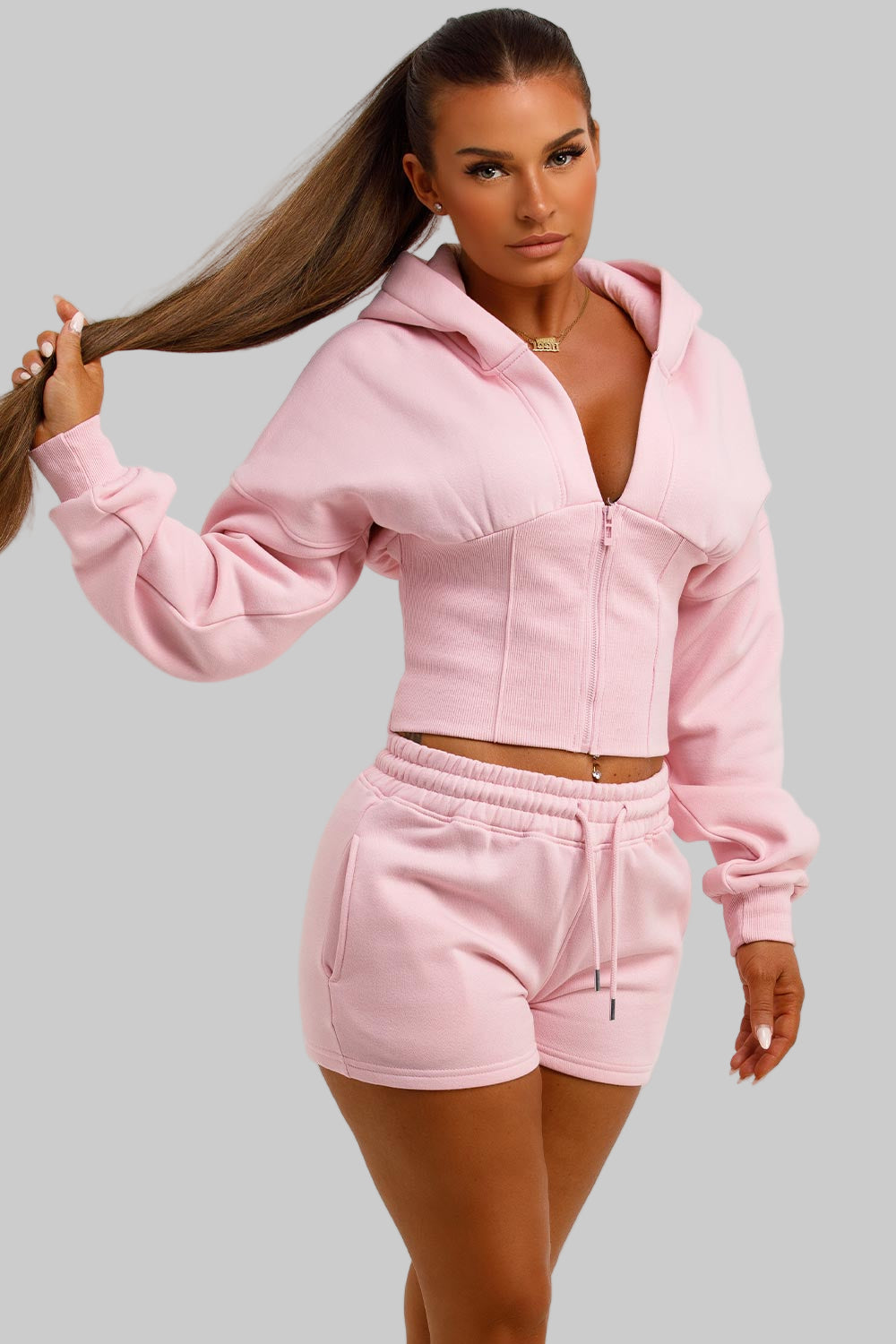 Corset Hoodie | Short Tracksuit Co-Ord Set