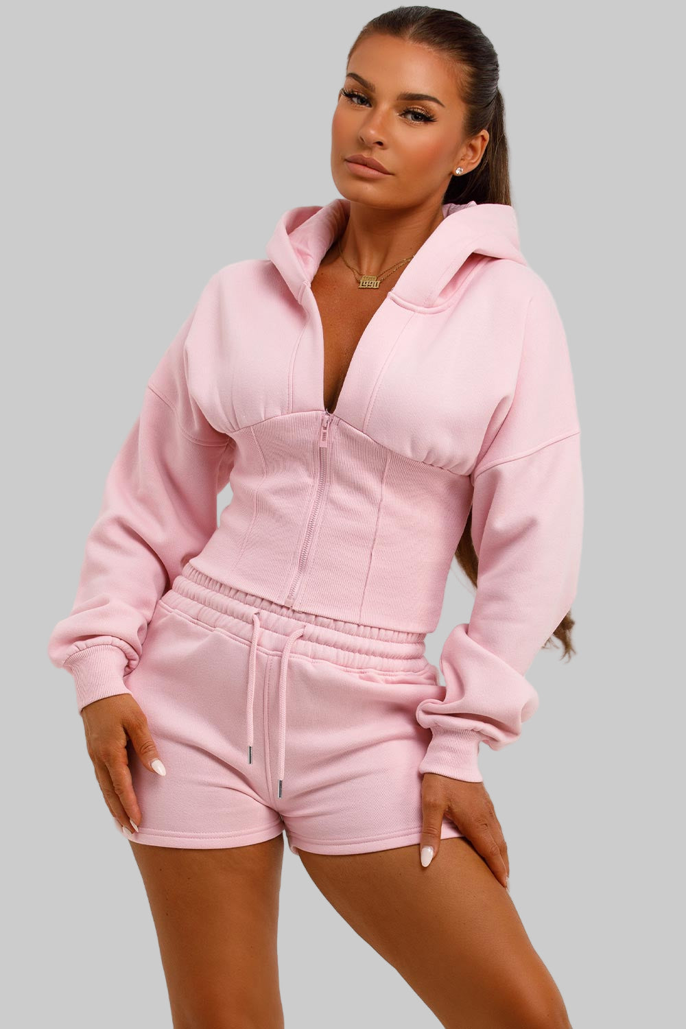 Corset Hoodie | Short Tracksuit Co-Ord Set